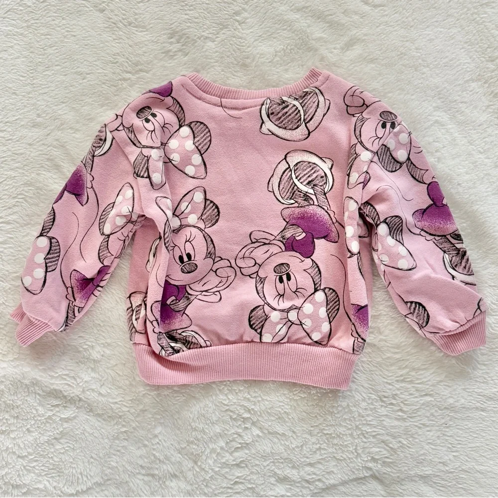 Disney Minnie Mouse Sweatshirt Jogger Set Pink Size 2T